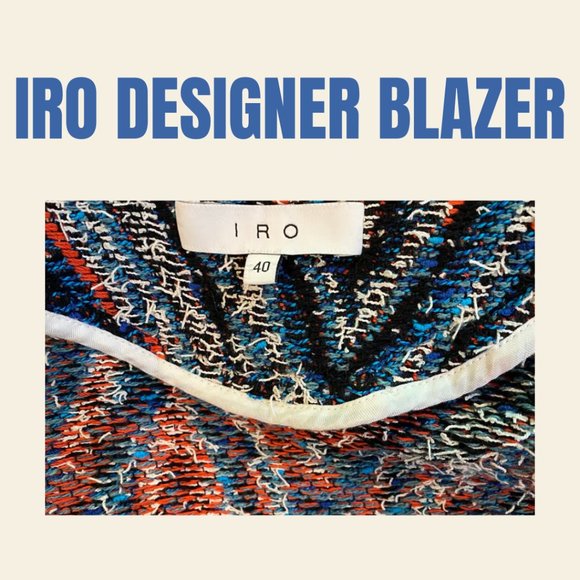 IRO Multicoloured Blazer Size 40 (8 or M) - Picture 5 of 5